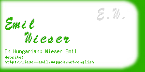 emil wieser business card